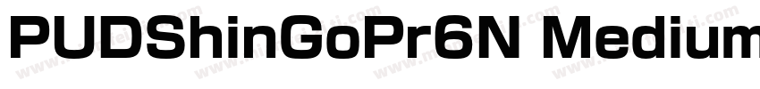 PUDShinGoPr6N Medium字体转换